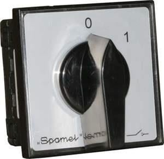 Изображение Spamel cznik Krzywkowy 32A rozcznik 0-1 3-biegunowy mocowanie do pulpitu czoo zamykane óto/czerwone - SK32-2.8211P08