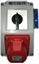 Picture of Spamel Zestaw instalacyjny z gniazdem 16A 5P+2P+Z 0-1 czerwony (ZI03R211)