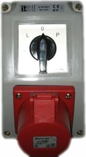 Изображение Spamel Zestaw instalacyjny z gniazdem 32A 4P L-0-P czerwony (ZI02R361)