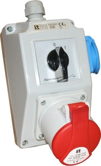 Изображение Spamel Zestaw instalacyjny z gniazdem 32A 5P 0-1 (ZI02R441)