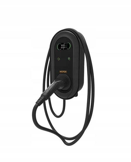 Picture of Stacja adowania EV 22kW, sieciowa, wywietlacz LCD 3.8, LAN, WiFi, RFID, przewód 6.5m, zcze Typu 2, MEV22DREWN6T2