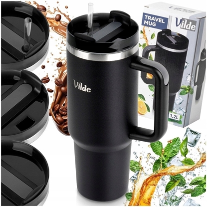 Picture of STALOWY KUBEK TERMICZNY TERMOS 1200ml Z RCZK I SOMK 259444