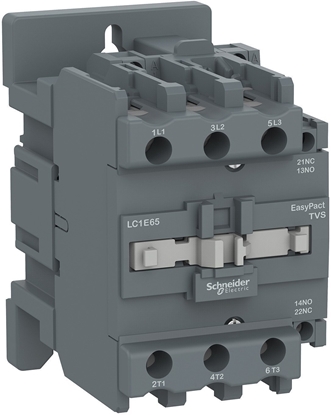 Изображение Stycznik mocy Easy TeSys Control AC-3, 65A, 3P (1NO 1NC), cewka 230V AC, 50/60Hz LC1E65P7