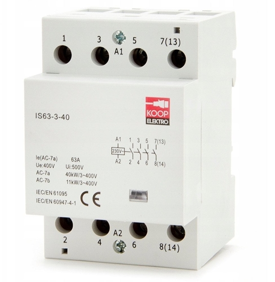 Picture of Stycznik moduowy 63-40 63A 4NO 230V 3P 3-FAZ IS63-3-40