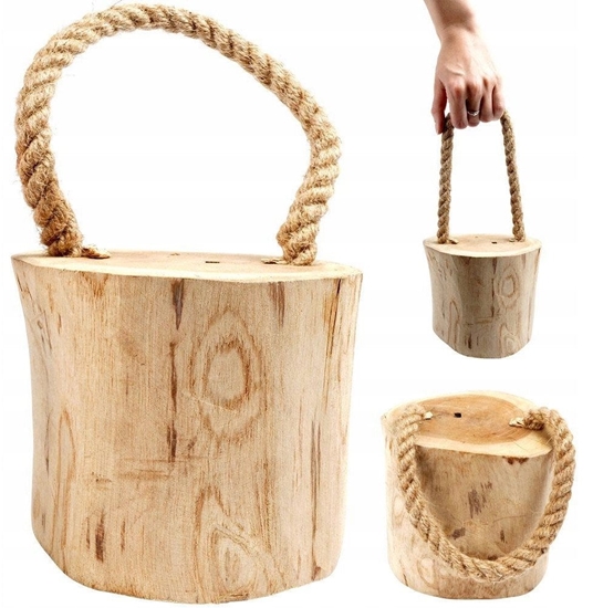 Изображение Stoper odbojnik ogranicznik do drzwi drewniany z lin 15 cm