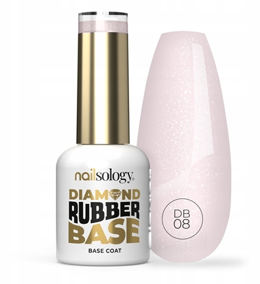 Picture of Sunone CLAVIER_Nailsology Diamond Ruber Base hybrydowy baza kauczukowa DB08 Pearly Bride 8ml