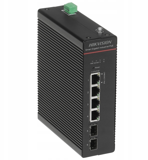 Picture of Switch Hikvision ZARZDZALNY SWITCH PRZEMYSOWY POE DS-3T1506HP-SI-4P2F/NO POWER UNIT 4-PORTOWY SFP