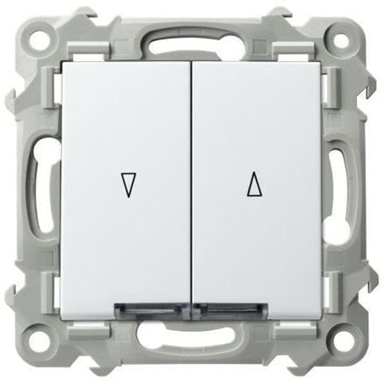 Picture of SZAFIR cznik aluzjowy z podwietleniem biaym z blokad mechaniczn biay P-7ZBS/m/00