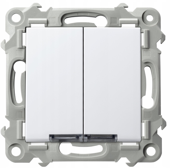 Изображение SZAFIR cznik dwugrupowy wiecznikowy z podwietleniem biaym biay P-2ZS/m/00