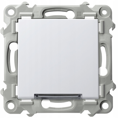 Picture of SZAFIR cznik jednobiegunowy z podwietleniem biaym biay P-1ZS/m/00