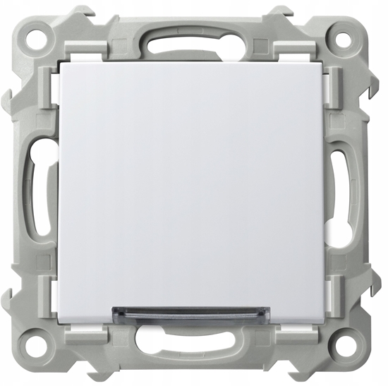 Изображение SZAFIR cznik jednobiegunowy z podwietleniem biaym biay P-1ZS/m/00