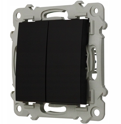 Attēls no SZAFIR cznik podwójny schodowy czarny metalik P-10Z/m/33