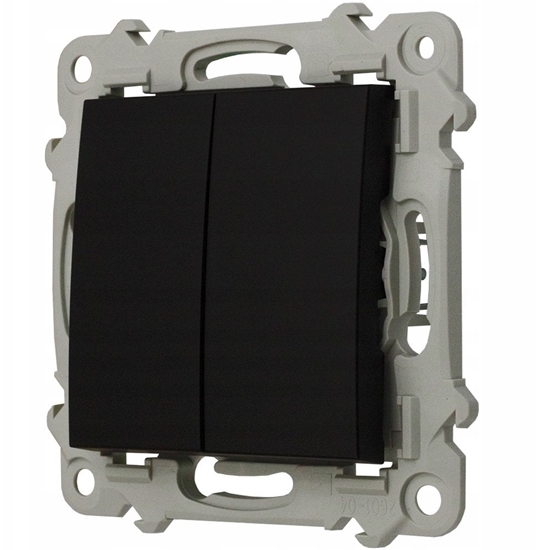 Picture of SZAFIR cznik podwójny schodowy czarny metalik P-10Z/m/33