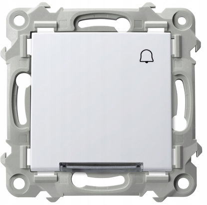 Picture of SZAFIR cznik zwierny dzwonek z podwietleniem biaym biay P-6ZS/m/00