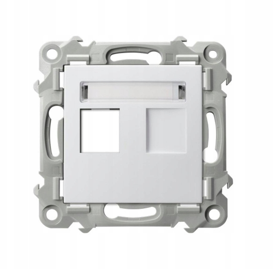 Picture of SZAFIR Obudowa gniazda pojedynczego typu Keystone prosta biay GPK-1Z/p/00