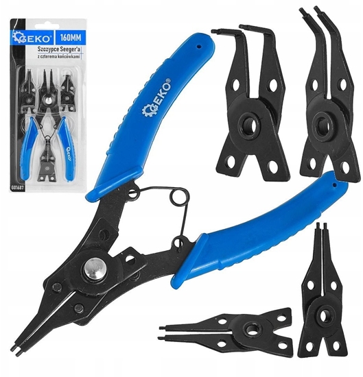 Picture of Szczypce Seeger'a z czterema wymiennymi kocówkami 160mm (12/60)