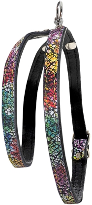 Изображение Szelki dla psa skórzane Kwiaty, M-L, 12mm/45cm