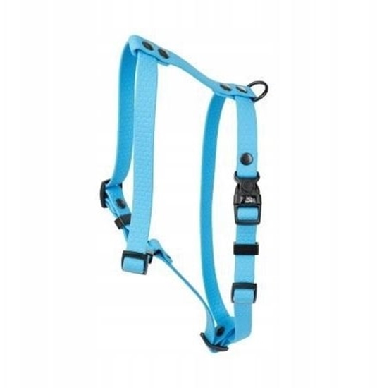 Изображение Szelki dla psa z wytrzymaej gumy, niebieskie, 16mm/30-60cm