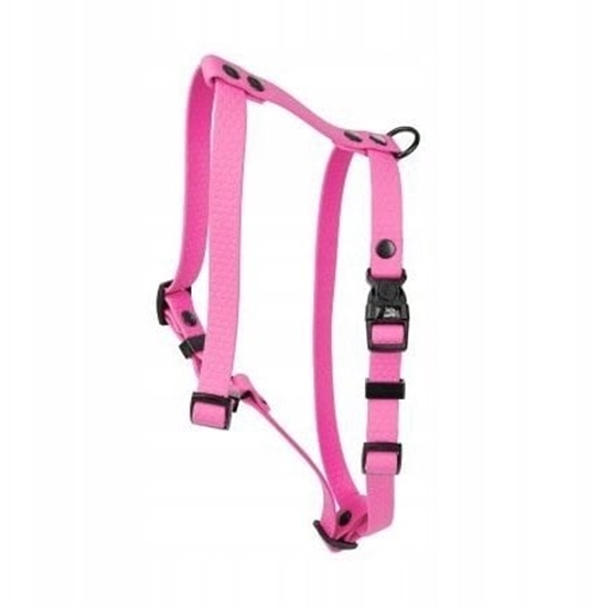 Изображение Szelki dla psa z wytrzymaej gumy, róowe, 16mm/30-60cm