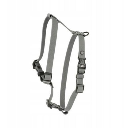 Изображение Szelki dla psa z wytrzymaej gumy, szare, 16mm/30-60cm