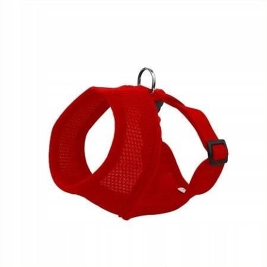 Изображение Szelki, dla psa, czerwone, siatka i poliester, M, ob.szyi 36cm/ob.klatki 44-57cm