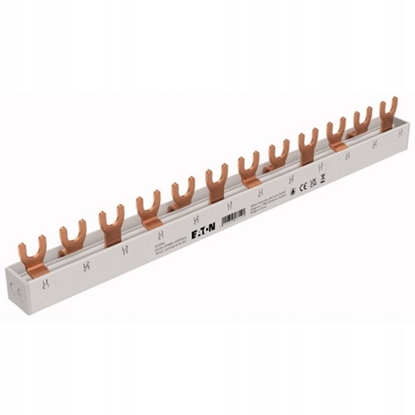 Attēls no Szyna czeniowa 3F 63A 10mm2 widekowa (12mod.) moliwo przycinania EVGK-3PHAS/12MODUL EP-501069