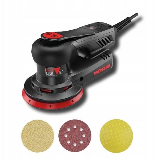 Изображение Szlifierka Menzer Szlifierka mimorodowa ETS 125 5.0 w zestawie papier RED, siatka Ultranet i pad Ultrapad