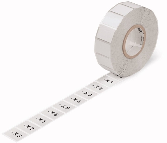 Picture of Tabliczki na przycisk 26,5x18mm srebrne (1000tabliczek/rolka) 210-850