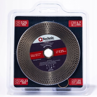 Attēls no Tarcza diamentowa 125x22,23x1,7 25mm TQT-0001