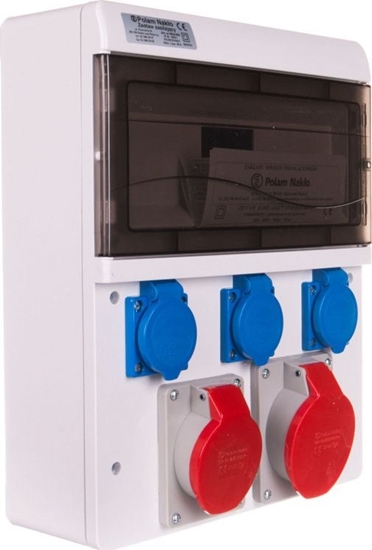 Изображение Tarel Zestaw zasilajcy 16A/32A/400V 5P + 3x16A/250V 13-mod IP44 6634-000 - 6634-000