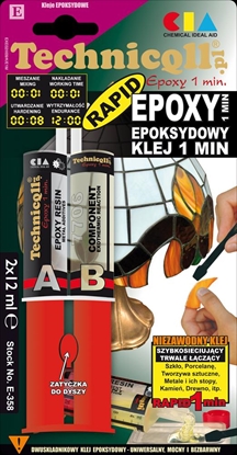 Изображение Technicqll Klej epoksydowy bezbarwny 1 min 2x12ml (E-358)