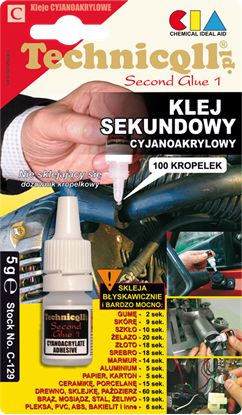 Picture of Technicqll Klej sekundowy cyjanoakrylowy 5g C-129
