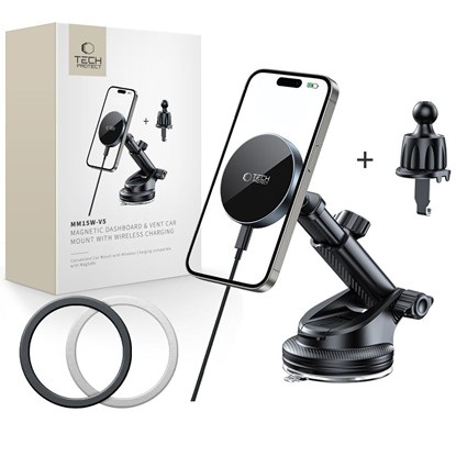Attēls no Tech-Protect mm15W-V5 Magnetic MagSafe Car Holder 
