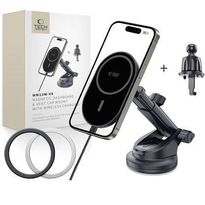 Picture of Tech-Protect mm15W-V6 Magnetic MagSafe Car Holder 