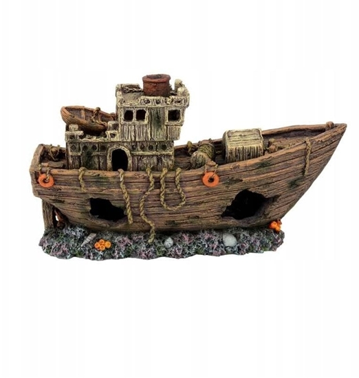 Изображение Terra Natura Aqua Dekoracja akwarystyczna wrak statku duy 29cm