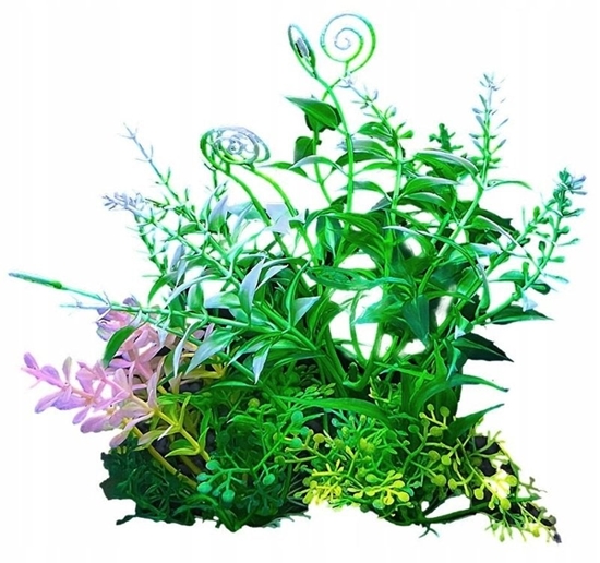 Picture of Terra Natura Aqua Natura, rolina do dekoracji akwarium, zielona, plastikowa, 12 cm, spiralne licie