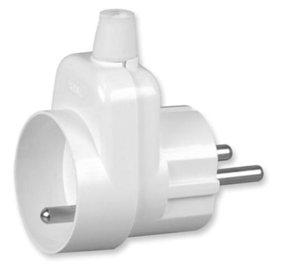 Picture of Timex Wtyczka 16A 2P+Z Uni-Schuko z gniazdem 2P+Z 250V biaa (WT-16U/G)