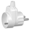 Изображение Timex Wtyczka 16A 2P+Z Uni-Schuko z gniazdem 2P+Z 250V biaa (WT-16U/G)