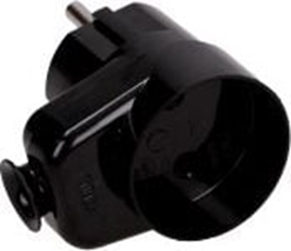Picture of Timex Wtyczka ktowa z gniazdem b/u 16A 2P 250V czarna (WT-6U/G)