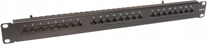 Изображение TKH Panel kat.6 19 cali 1U 24xRJ45 UTP czarny z pók CCAS-PA6-24UTP-O