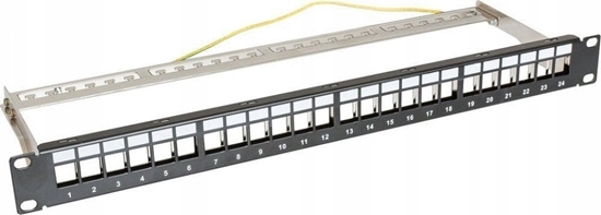 Изображение TKH Panel niewyposaony 19 cali 1U 24 porty czarny CCAS-PAEM-24