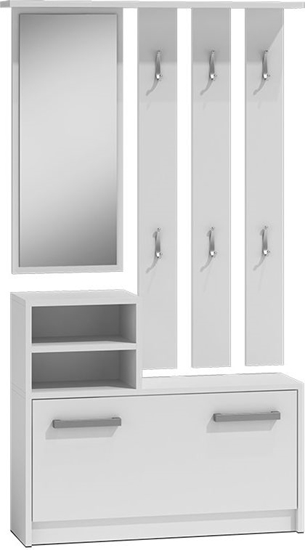 Изображение Topeshop garderoba wieszak lustro szafka na buty, biay (GAR BIEL)