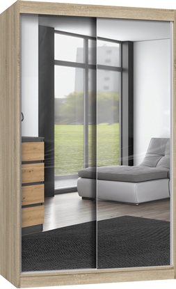 Attēls no Topeshop SZAFA PRZESUWNA IGA 120 CM DRZWI 2 LUSTRA DB SONOMA