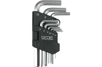 Picture of Topex Zestaw kluczy imbusowych hex typ L 1,5-10mm 9szt. (35D955)
