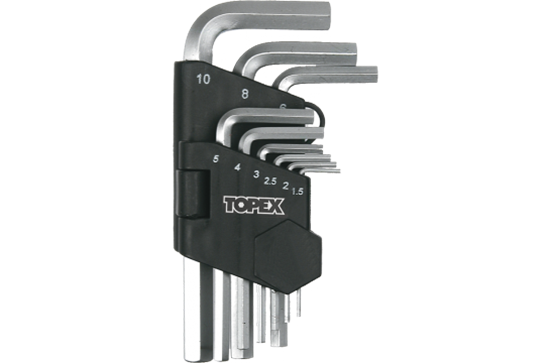 Picture of Topex Zestaw kluczy imbusowych hex typ L 1,5-10mm 9szt. (35D955)