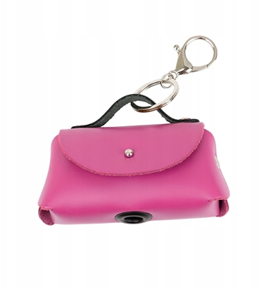Изображение Torebka skórzana do woreczków na odchody, róowa