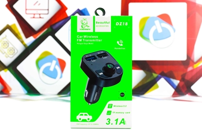 Picture of Transmiter FM  DENMEN TRANSMITER FM 12/24 V BLUETOOTH 2 X USB DZ18