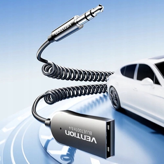Изображение Transmiter FM Vention Odbiornik audio USB Bluetooth do samochodu