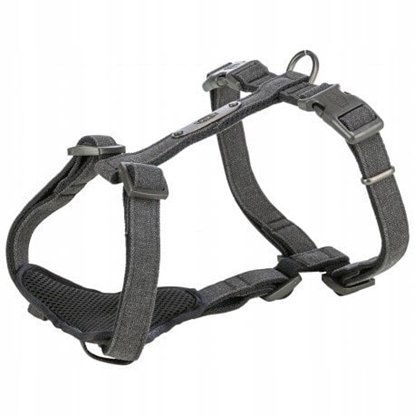 Attēls no Trixie H-szelki baweniane dla psa, czarne, ML: 5275 cm/20 mm