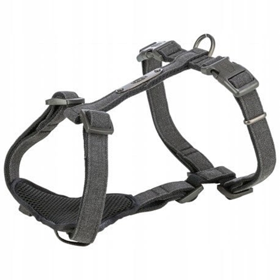 Picture of Trixie H-szelki baweniane dla psa, czarne, ML: 5275 cm/20 mm